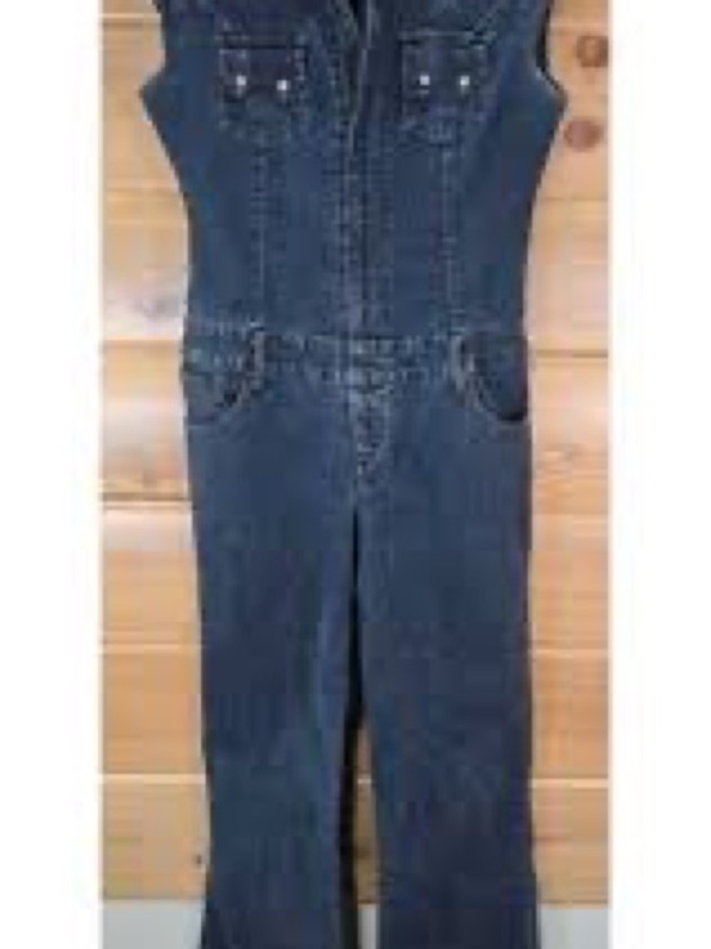 No Boundaries Dark Blue Denim Boot Cut Jumpsuit